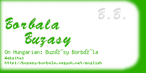 borbala buzasy business card